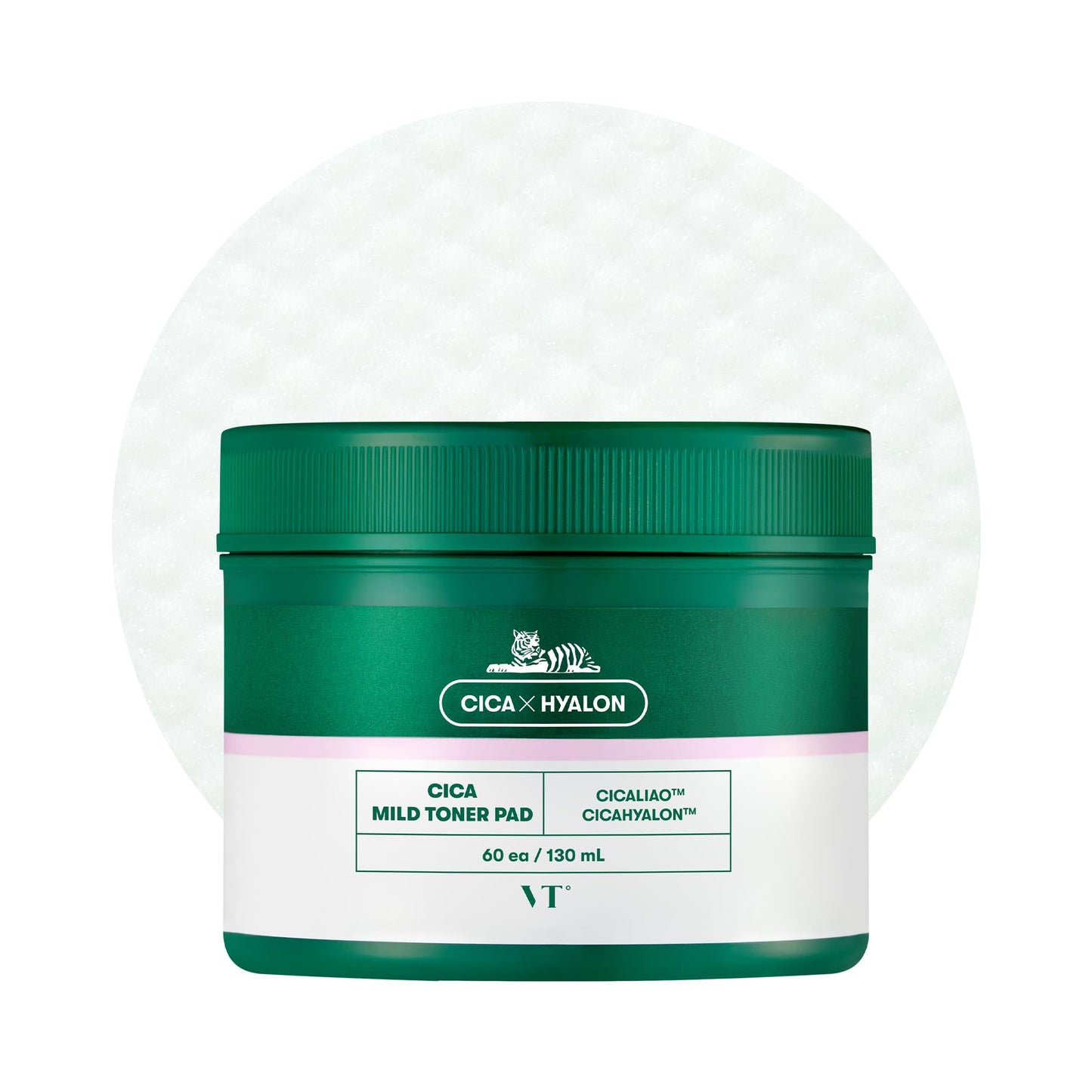 VT COSMETICS CICA Mild Toner Pad (60 Pads) - Exfoliating, Hydrating, Soothing, pH Balancing With BHA, Centella Asiatica Extract, Hyaluronic Acids Beauty & Personal Care VT COSMETICS