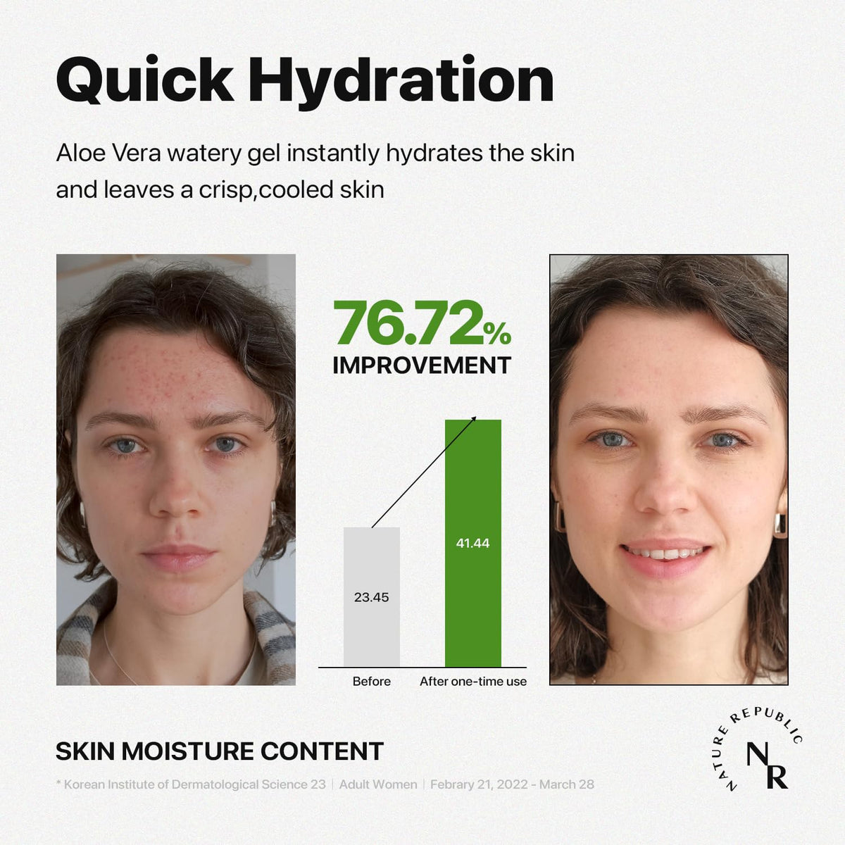 Nature Republic MILD & MOISTURE ALOE VERA WATERY GEL (1 PCS) Quick Hydration & Moisturizing,fast absorbing non-sticky texture,korean skin care Beauty & Personal Care Nature Republic