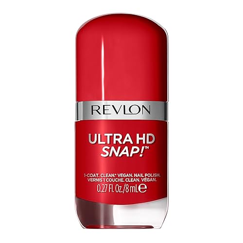 REVLON Ultra HD Snap Nail Color, Natural Rich Glossy Polish, 100% Vegan Formula, No Base or Top Coat Needed, 030 Cherry On Top, 0.27 fl oz Beauty & Personal Care REVLON