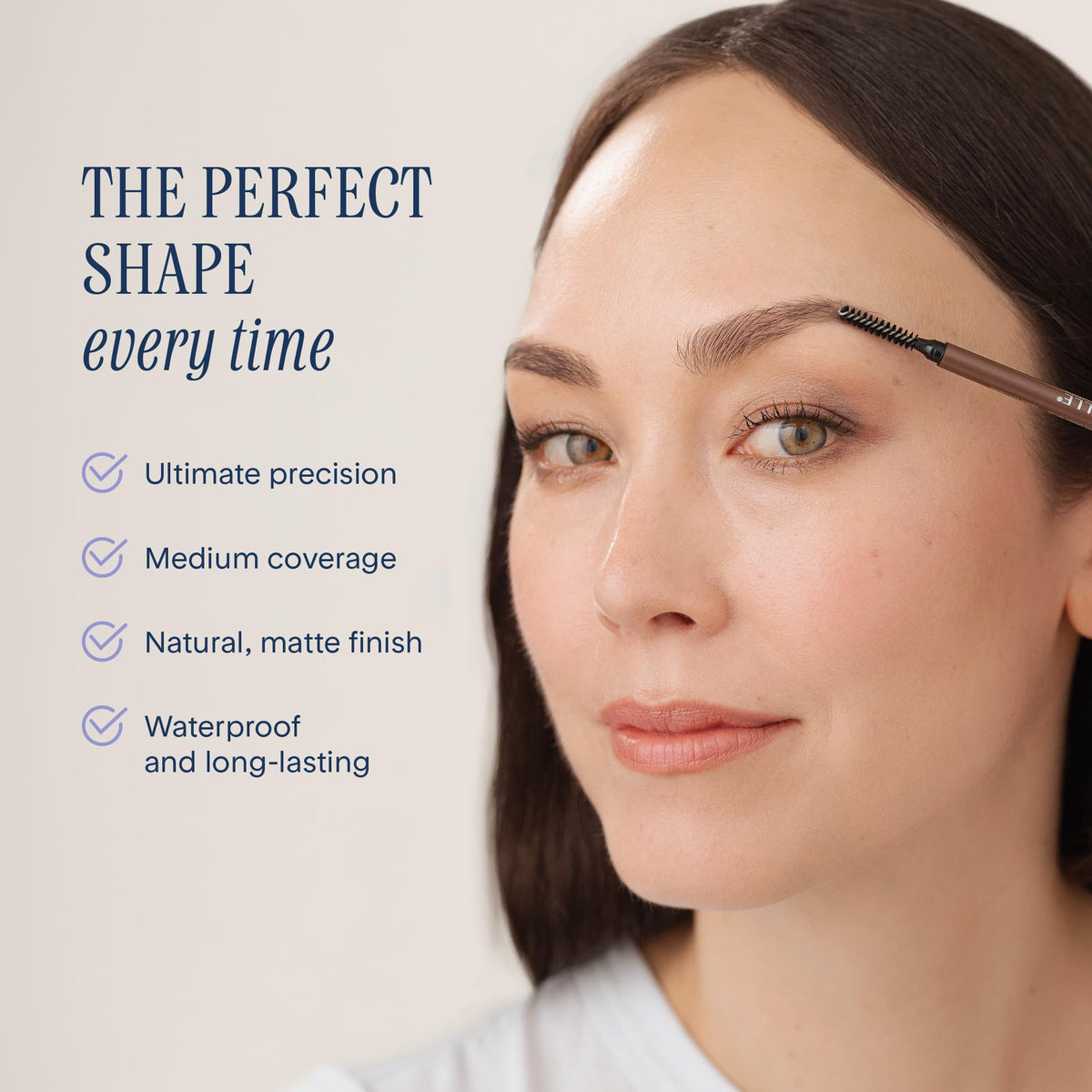 Marcelle Nano Retractable Eyebrow Liner, Medium Brown, Brow Pencil, 0.09g