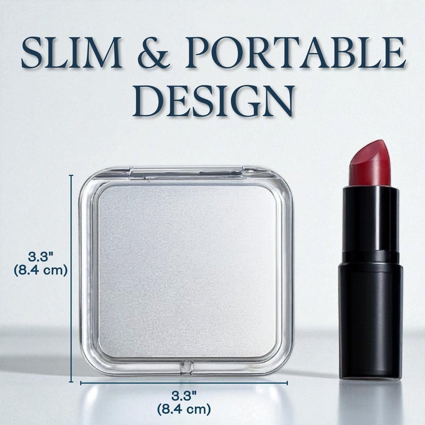 Small Compact 15X Magnifying Mirror for Travel - Handheld, Foldable & Lightweight - Mini Pocket-Sized Magnified Mirror for Purse - Square 3.3” x 3.3” Beauty & Personal Care MIRRORVANA