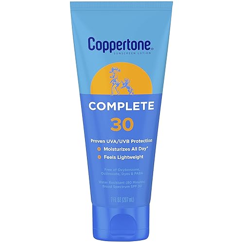 Coppertone Complete Sunscreen Lotion SPF 30, Face and Body Sunscreen, Lightweight, Water Resistant, 7 Fl Oz Beauty & Personal Care Coppertone