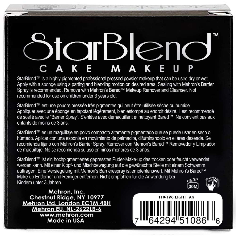 Mehron Makeup StarBlend Cake (2 oz) (Light Tan) Beauty & Personal Care Mehron