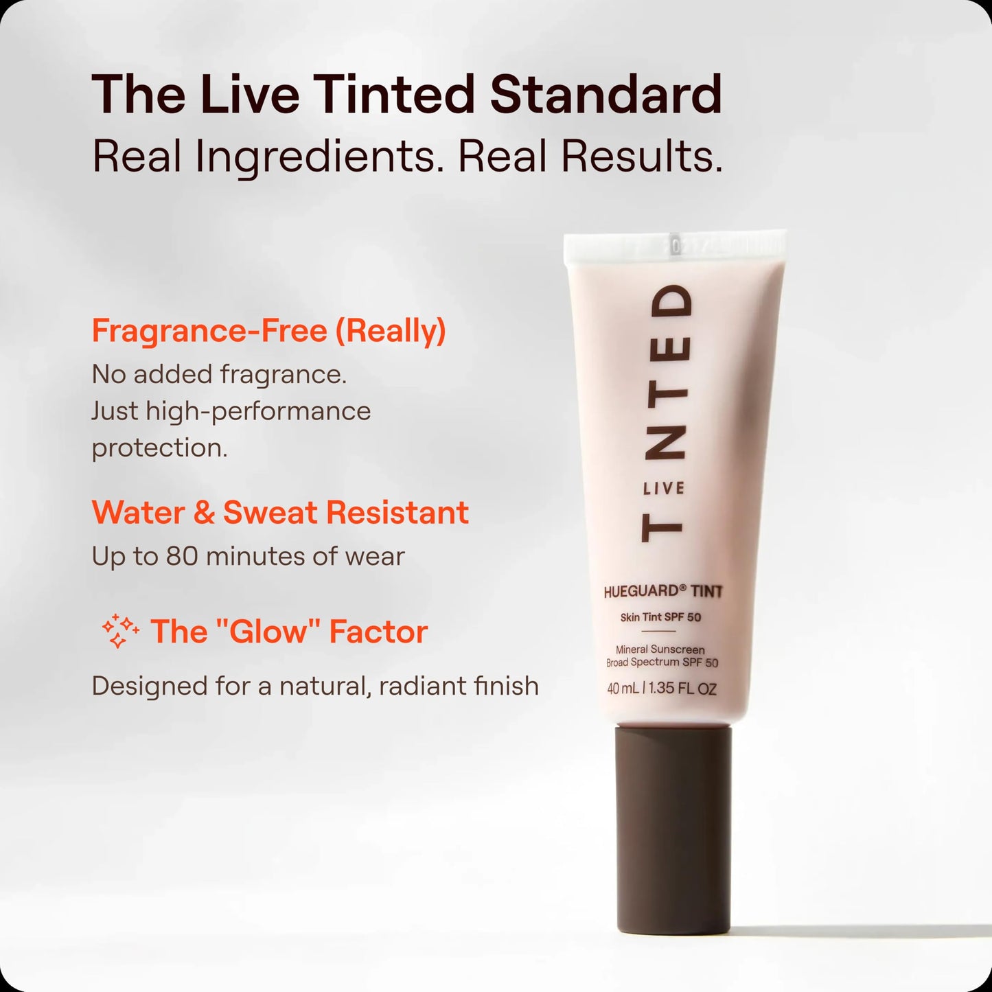 Live Tinted Hueguard Tinted Sunscreen SPF 50 - Mineral Sunscreen for Face, Skin Tint with Buildable Coverage, Dewy Glow Finish, Hydrating, Vegan Beauty & Personal Care Live Tinted
