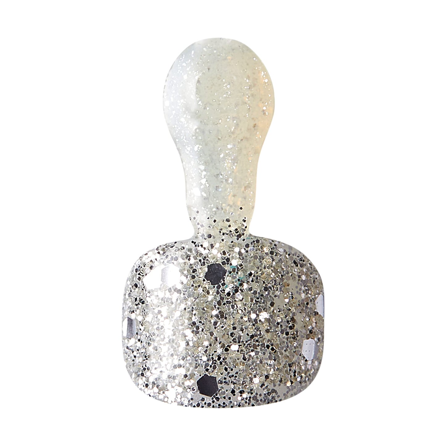 GoldFinger Press On Toenails Regular Fit White Glitter French Design, Squoval Shape, Long Lasting Nail Glue Included, Glue On Toe Nails (Perfect Beauty & Personal Care Goldfinger