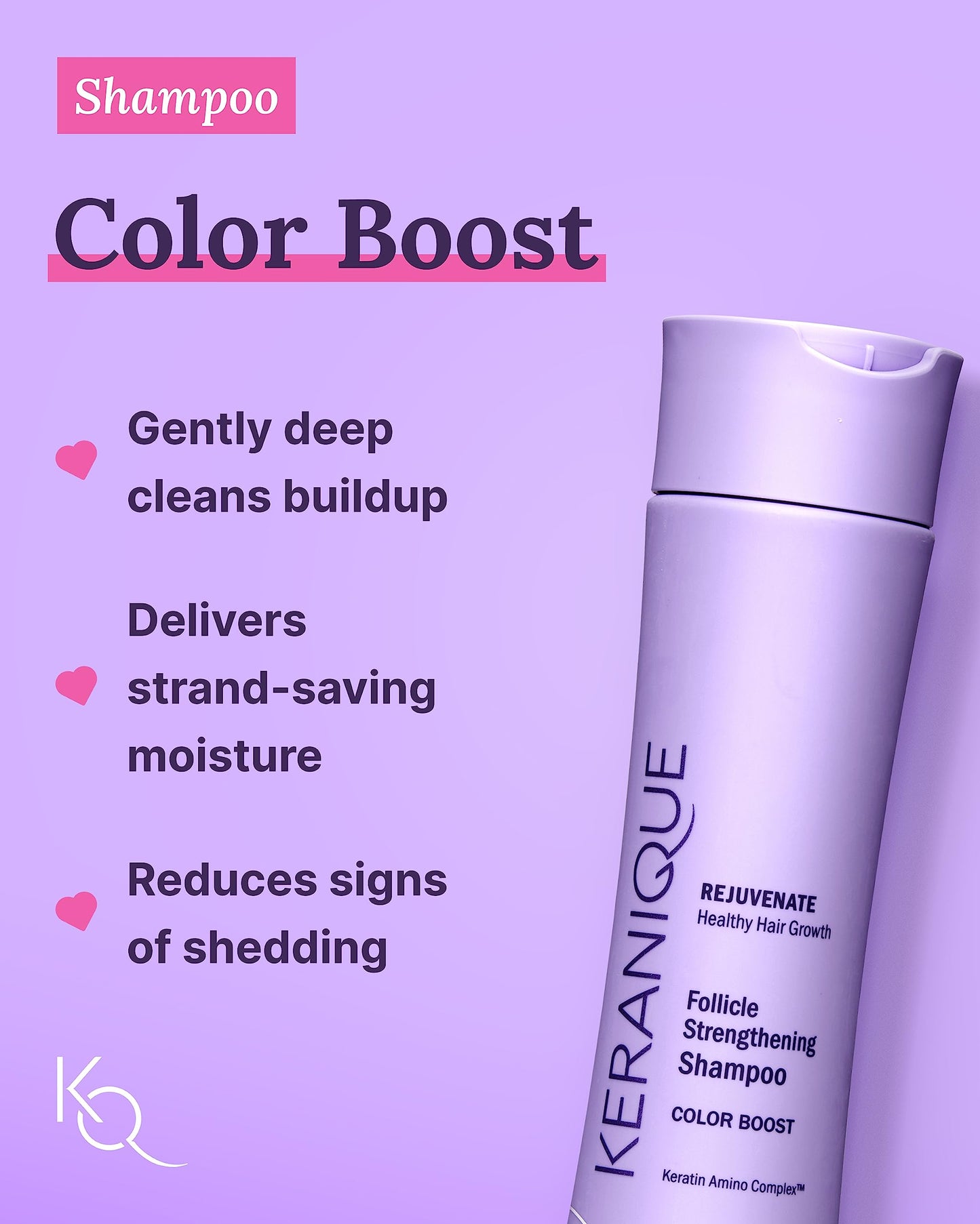 Keranique Color Treated Shampoo and Conditioner Set with Hair Thickening Spray - Keratin Enriched Color Boost Set w/Shampoo & Conditioner and Lift Beauty & Personal Care Keranique