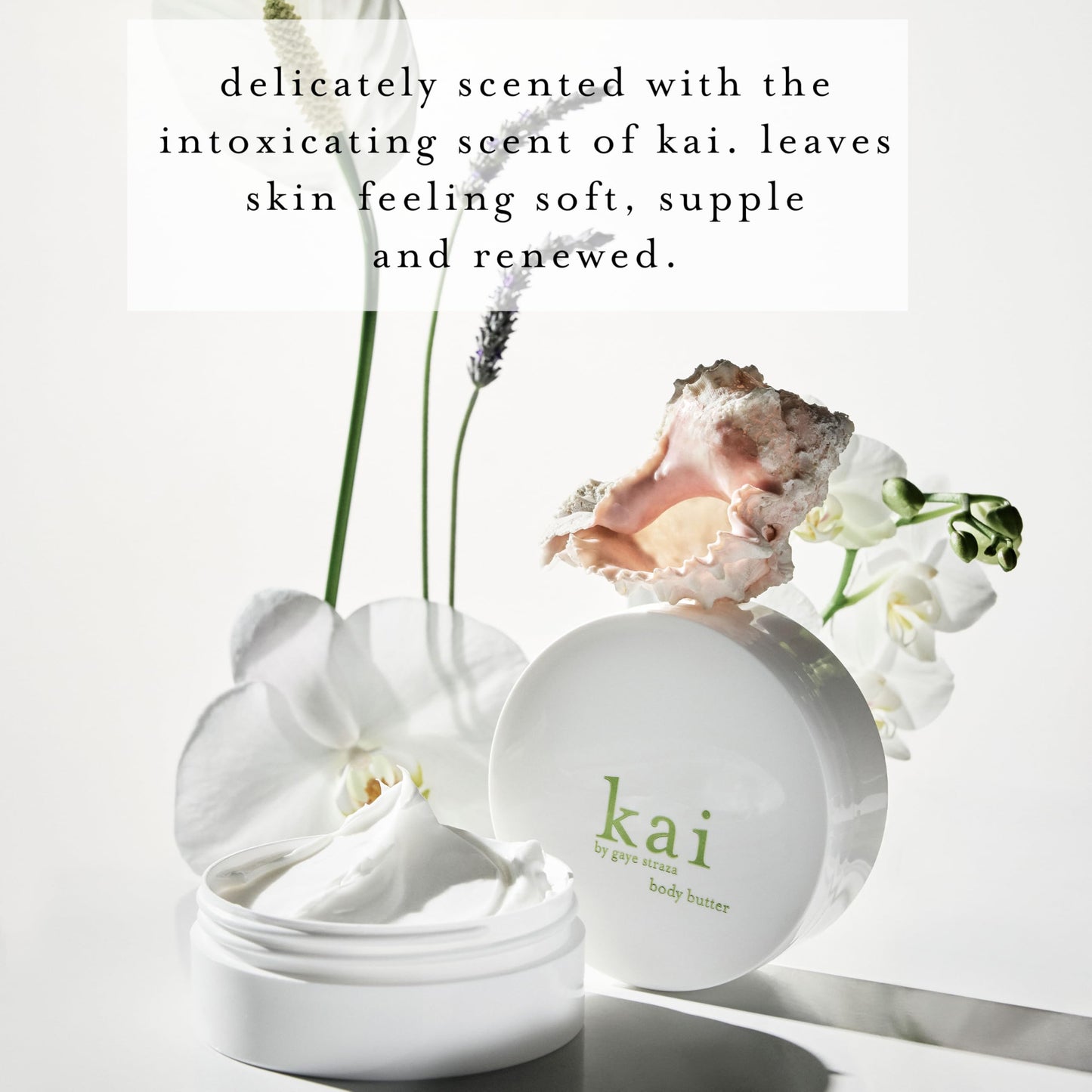 kai body butter - a beautifully whipped soufflé body cream scented with fresh & light gardenia wrapped in white exotics, 6.4 oz | soft, glowing skin Beauty & Personal Care kai