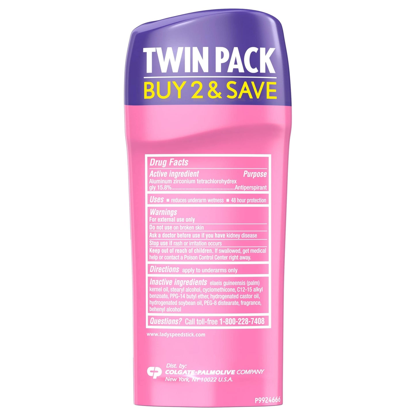 Lady Speed Stick Invisible Dry Antiperspirant Deodorant, Shower Fresh, 2.3oz Twin Pack Beauty & Personal Care Lady Speed Stick
