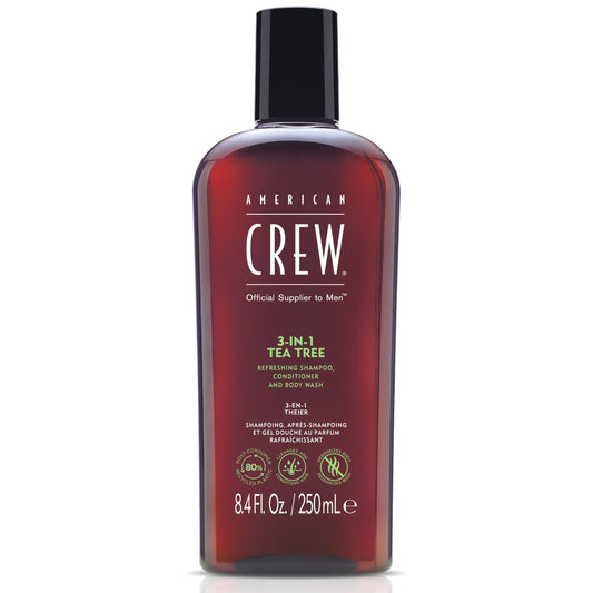 American Crew Shampoo, Conditioner & Body Wash for Men, 3-in-1, Gift for Men, Tea Tree Scent, 8.4 Fl Oz Beauty & Personal Care AMERICAN CREW