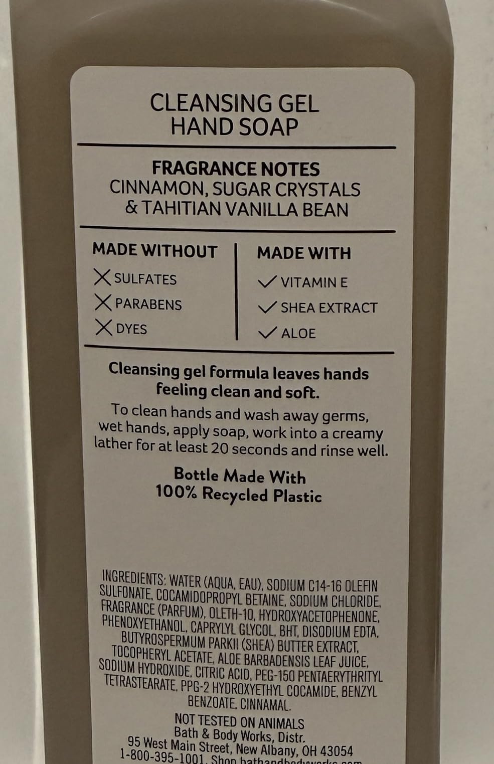Bath and Body Works Cinnamon Spiced Vanilla Cleansing Gel Hand Soap 8 Ounces Each Pack of 2 Beauty & Personal Care Bath & Body Works