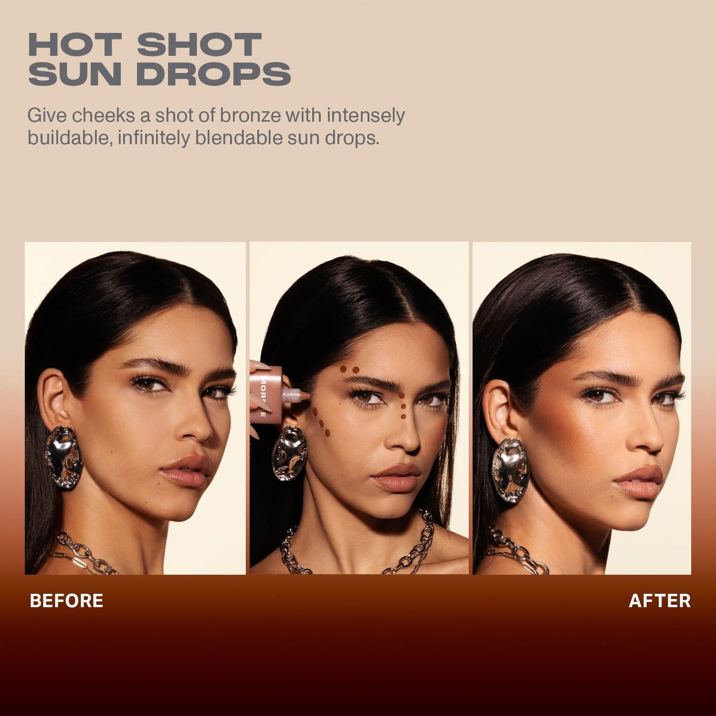 Morphe Hot Shot Sun Bronzing Drops - Waterweight Liquid Bronzer Drops with Niacinamide for Glowing Skin, Hydration & a Natural Radiant Finish - Fire Beauty & Personal Care MORPHE