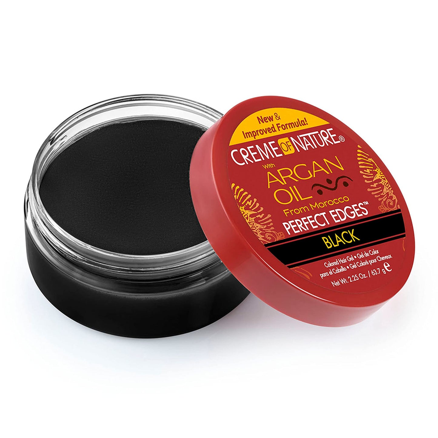 Creme of Nature Perfect Edges™ Black Edge Control Gel, 24-Hour Hold with Gray Coverage and Shine, Non-Flaking Tinted, Argan Oil Edge Tamer, 2.25 oz Beauty & Personal Care Creme of Nature