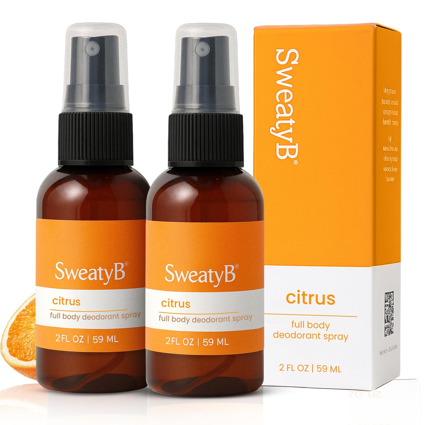 SweatyB® deodorant spray - Odor Protection with whole body deodorant for women & men - Travel Size, Skin-Safe, Vegan & Made in USA - Citrus body spray Beauty and Personal Care SweatyB