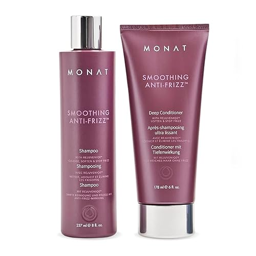 MONAT Smoothing Anti-Frizz Set - Natural Frizz Ease Shampoo & Frizz Dismiss Conditioner for Lightweight Frizz Control and Smooth, Shiny Hair Beauty & Personal Care MONAT