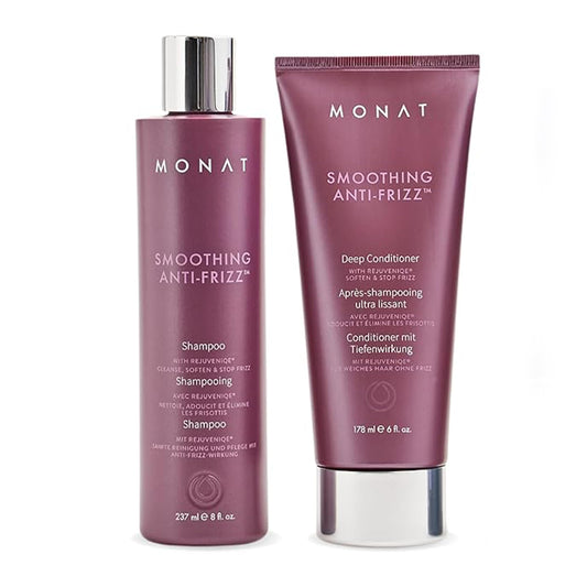 MONAT Smoothing Anti-Frizz Set - Natural Frizz Ease Shampoo & Frizz Dismiss Conditioner for Lightweight Frizz Control and Smooth, Shiny Hair Beauty & Personal Care MONAT