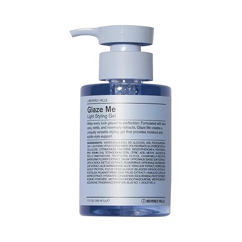 J Beverly Hills Blue Glaze Me Light Styling Hair Gel with Aloe Vera for Moisture, Light Hold, 7 Oz Beauty & Personal Care J Beverly Hills