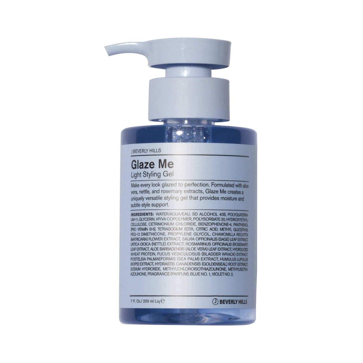 J Beverly Hills Blue Glaze Me Light Styling Hair Gel with Aloe Vera for Moisture, Light Hold, 7 Oz Beauty & Personal Care J Beverly Hills