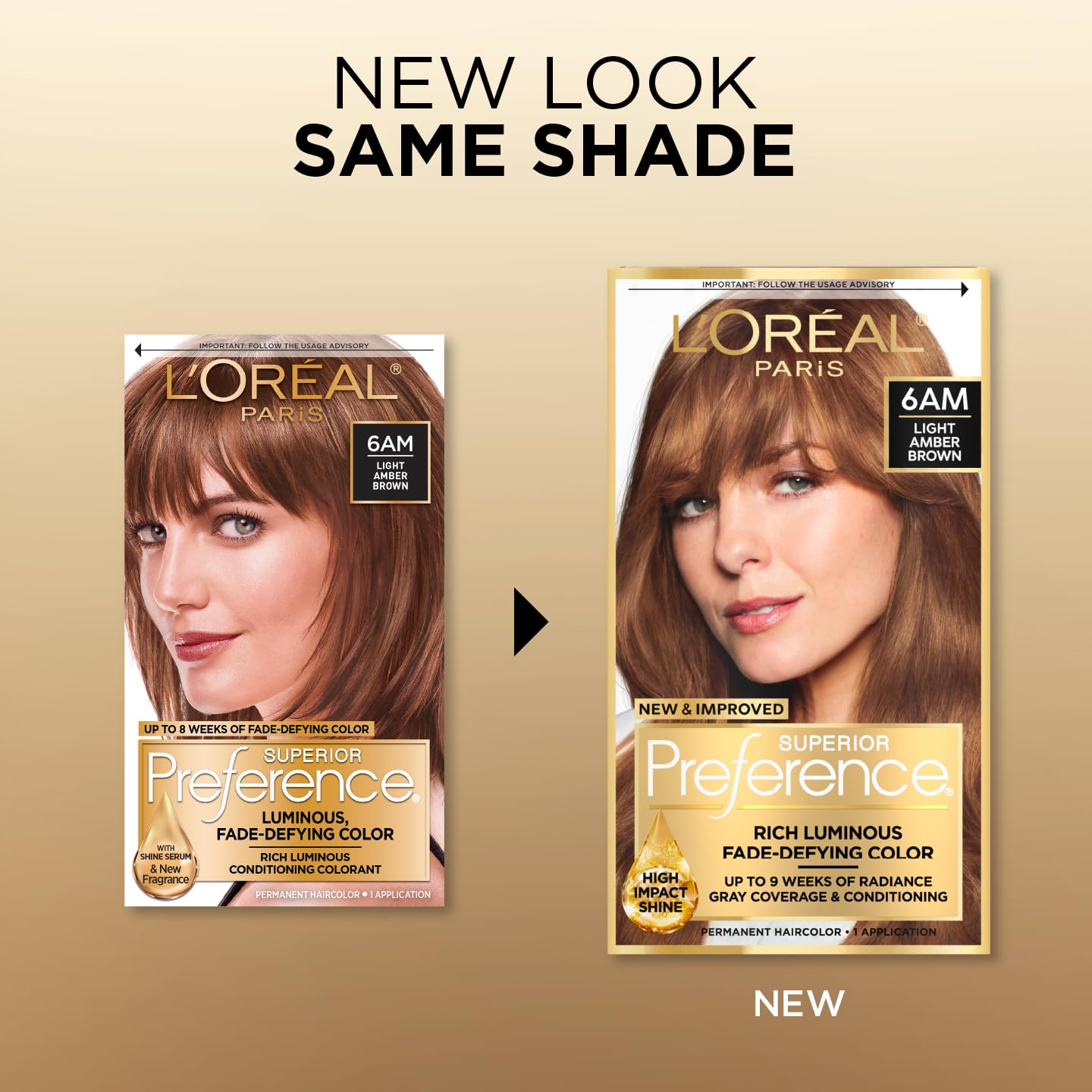 L'Oreal Paris Superior Preference Luminous Fade-Defying Permanent Hair Color, Hair Dye For Up to 9 Weeks of Radiance, Light Amber Brown 6AM, 1 Hair Beauty & Personal Care L'Oreal Paris