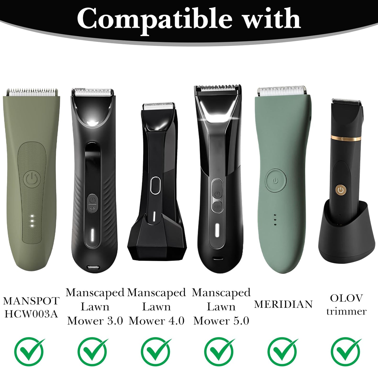 Linkidea Men's Body Trimmer Travel Case, Compatible with Manscaped Lawn Mower 3.0, 4.0, 5.0, Groin & Body Shaver, Portable Storage Bag for Grooming Beauty and Personal Care Linkidea