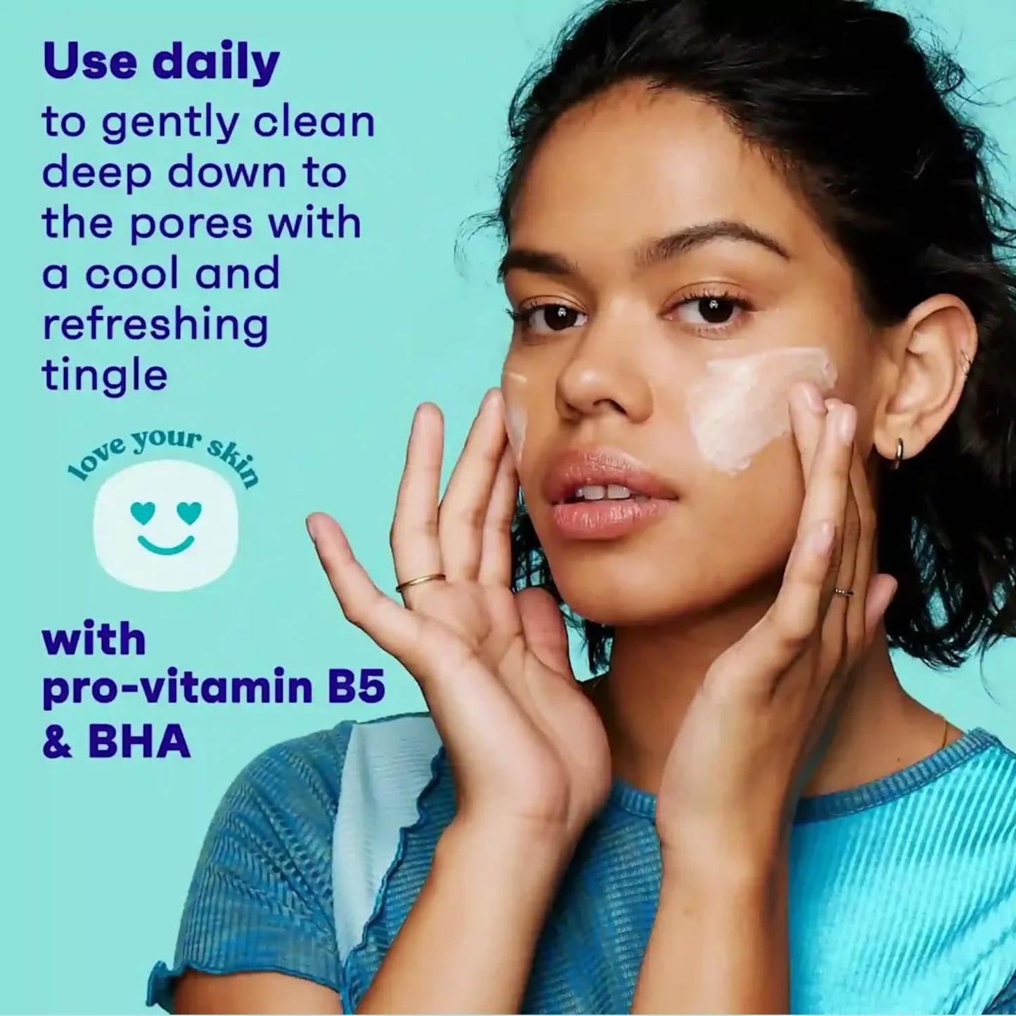 Clean & Clear Oil-Free Deep Action Cream Facial Cleanser with Salicylic Acid Acne Medication, Cooling Face Wash for Deep Pore Cleansing of Acne-Prone Beauty & Personal Care Clean & Clear