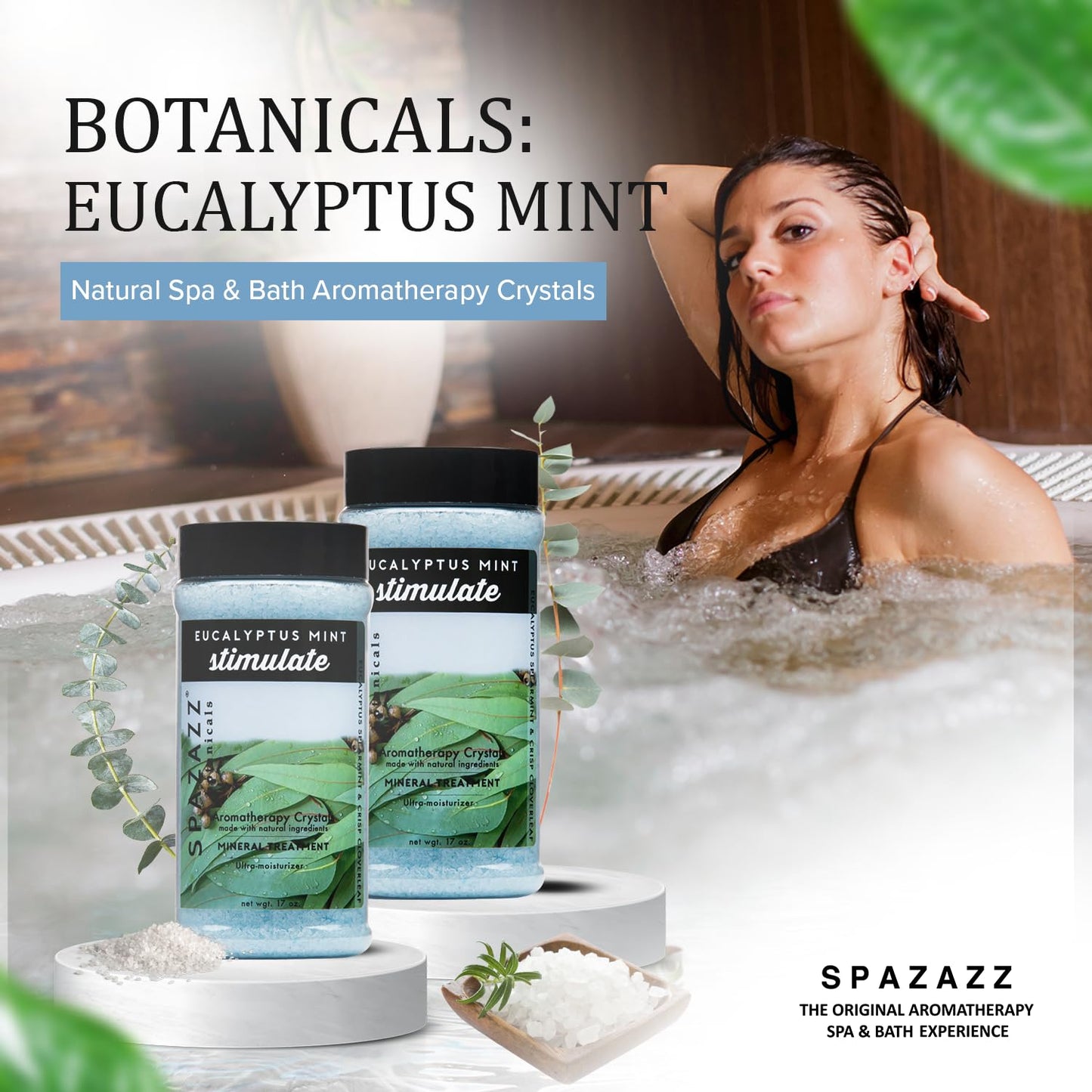 Spazazz Eucalyptus Mint Spa and Bath Crystals Beauty and Personal Care Spazazz