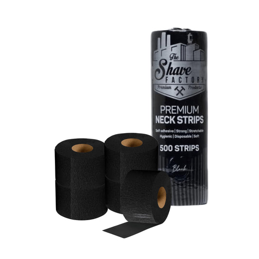 The Shave Factory Black Neck Strip, Disposable Barber Paper Roll, Protects Your Neck, Hygienic Option for Barbers, Unisex, All Ages Beauty and Personal Care the shave factory