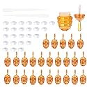 25 Pieces Honey comb Shaped 6ml Lip Gloss Tube Empty Plastic Lip Gloss Container Mini Clear Refillable Lip Balm Bottle Container with 2 Pieces Plastic Beauty & Personal Care COSIDEA
