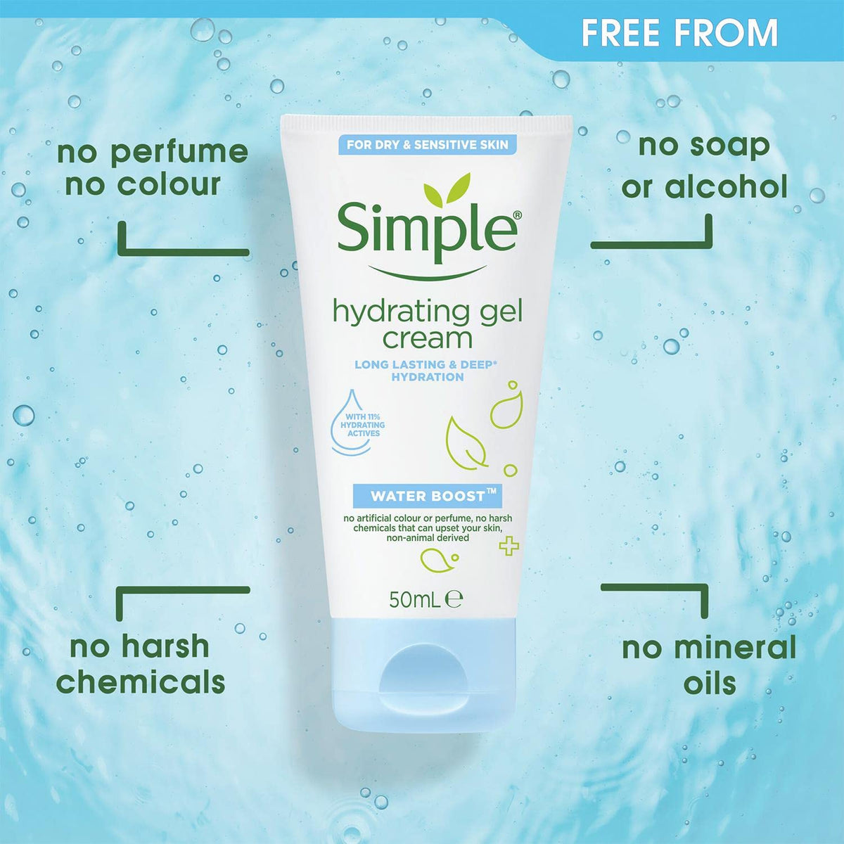 Simple Water Boost Hydrating Gel Cream, Face Moisturizer, 1.7 oz Beauty & Personal Care Simple