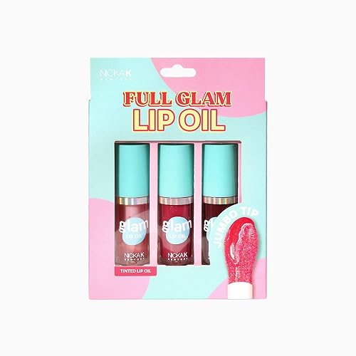 NICKA K NEW YORK Soft and Full Glam Tinted Lip Oil Set (Full Glam) Beauty & Personal Care NICKA K NEW YORK