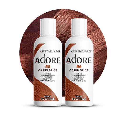 Adore Semi Permanent Hair Color (056 Cajun Spice) (2 Pack) | Vegan & Cruelty-Free Brown Hair Dye | No Ammonia, No Peroxide, No Alcohol | 4 Fl Oz Beauty & Personal Care Adore