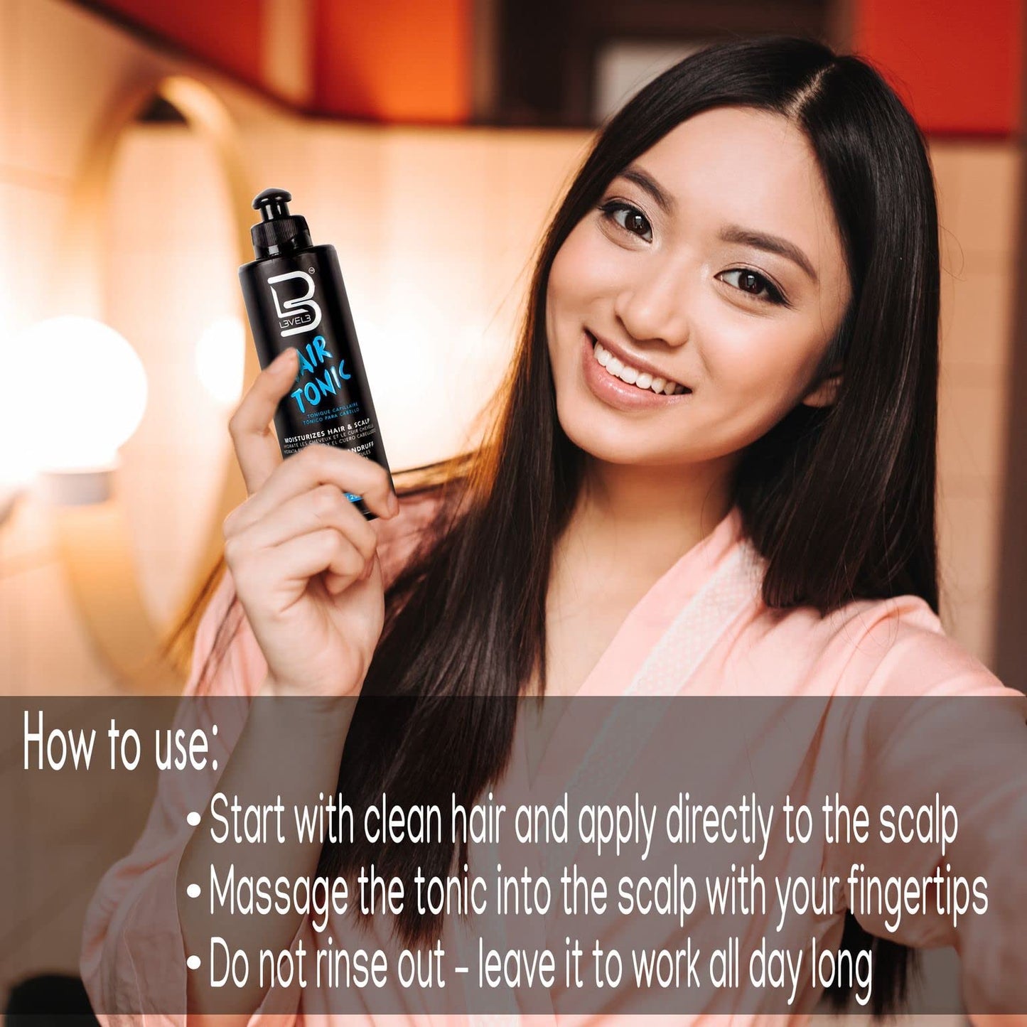 L3 Level 3 Hair Tonic - Hair Moisturizer for Women and Men - Fresh Impact for Extra Shine and Hair Volume Beauty & Personal Care L3
