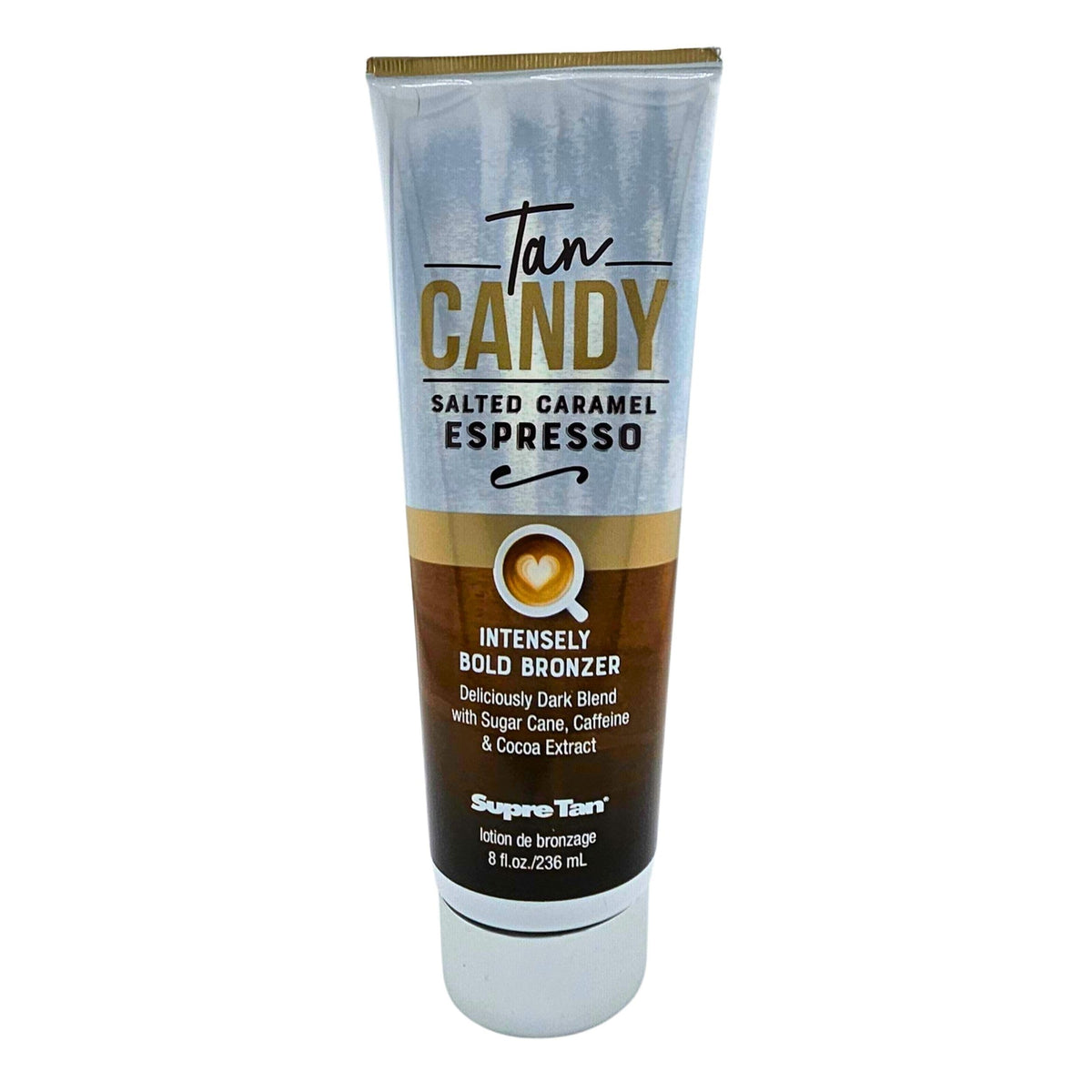 Supre Tan Candy Salted Caramel Espresso Intensely Bold Bronzer Dark Blend 8.5oz
