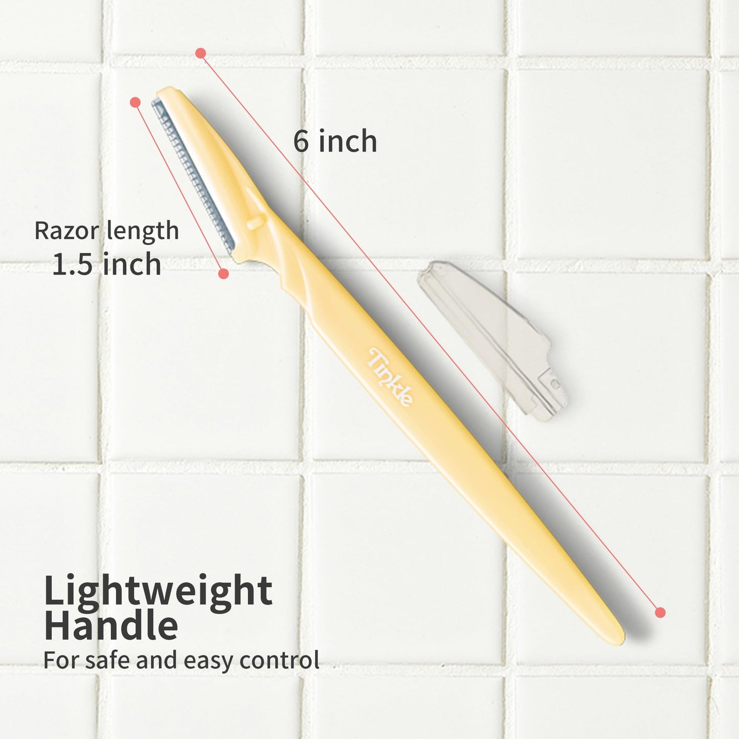 Tinkle Dermaplaning Tool 12ct, Dermaplane Razor for Women, Safe and Easy Peach Fuzz Remover, Eyebrow Trimmer with Protective Cover (4 Packs of 3) Beauty & Personal Care Tinkle
