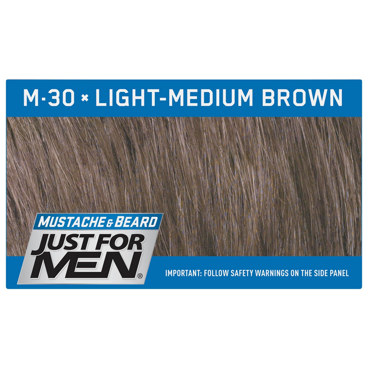 Just For Men Mustache & Beard, Beard Coloring for Gray Hair with Brush Included - Color: Light-Medium Brown, M-30 Beauty & Personal Care Just for Men