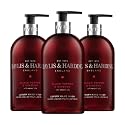 Baylis & Harding Liquid Hand Soap Wash with Dispenser, Black Pepper & Ginseng for Men, 16.9oz/500ml (3-Pack) Beauty & Personal Care Baylis & Harding