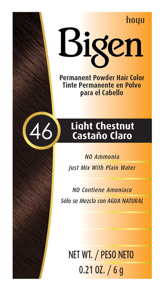 #46 Light Chestnut Bigen Permanent Powder - 6 Pack Beauty & Personal Care Bigen