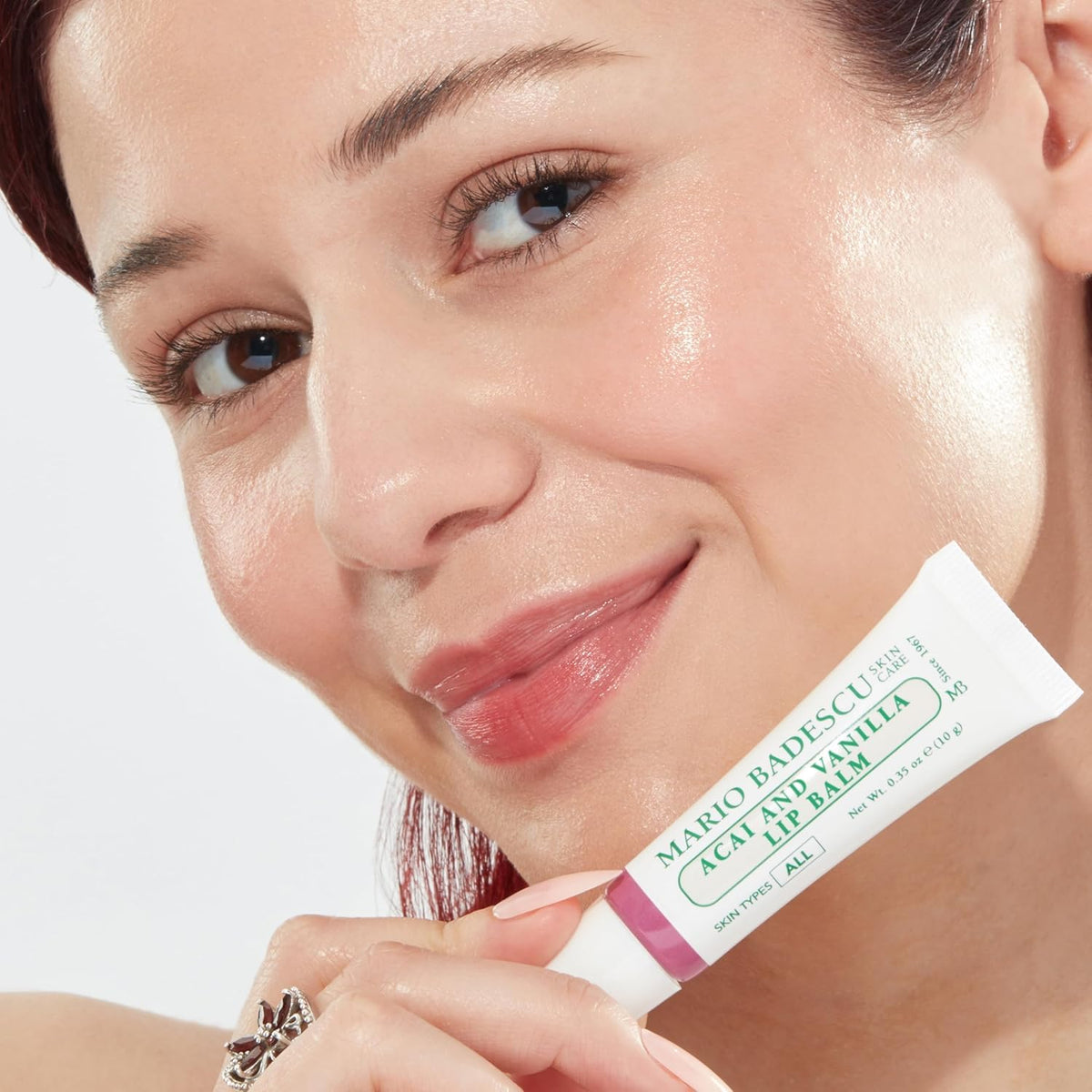 Mario Badescu Moisturizing Acai and Vanilla Lip Balm for Dry Cracked Lips, Infused with Coconut Oil and Shea Butter, Ultra-Nourishing Lip Care Beauty & Personal Care Mario Badescu