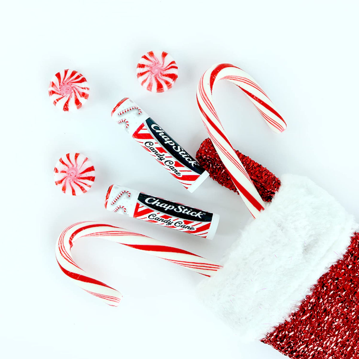 ChapStick Candy Cane Peppermint Lip Balm Tube, Candy Cane Lip Balm and Lip Moisturizer for Lip Care - 0.15 Oz Beauty & Personal Care ChapStick