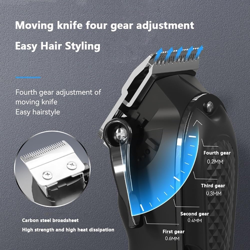 GLESVOWIO Mens Hair Clippers USB Rechargeable Electric Hair Clipper Professional Cordless Beard Trimmer Men Electric Hair Cutting Machine Beauty and Personal Care GLESVOWIO