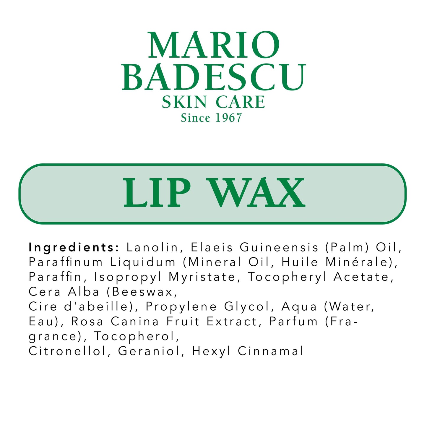 Mario Badescu Lip Wax with Rosehip and Vitamin E Oils, Lightweight and Antioxidant Rich Moisturizer for Dry Lips, Non-Greasy and Non-Sticky Hydrating Beauty & Personal Care Mario Badescu