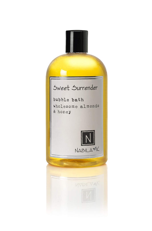 Nabila K Sweet Surrender Bubble Bath with Almond & Honey | Natural & Organic, Sulfate-Free, Tear-Free | Luxury Aromatherapy Bath Soak for Sensitive Beauty & Personal Care Nabila K