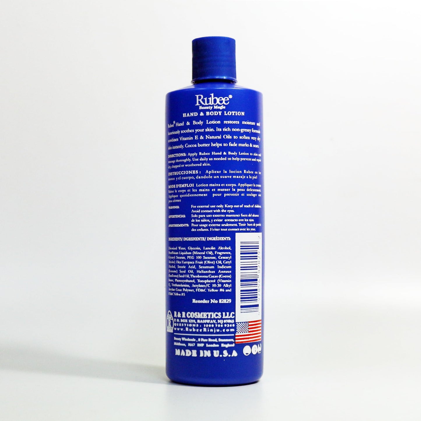 Rubee Body & Hand Lotion - Non-Greasy Lotion for Women & Men - 16 oz Cacao Butter Lotion to Fade Scars & Marks - Herbal Extracts & Vitamin E Beauty & Personal Care RUBEE