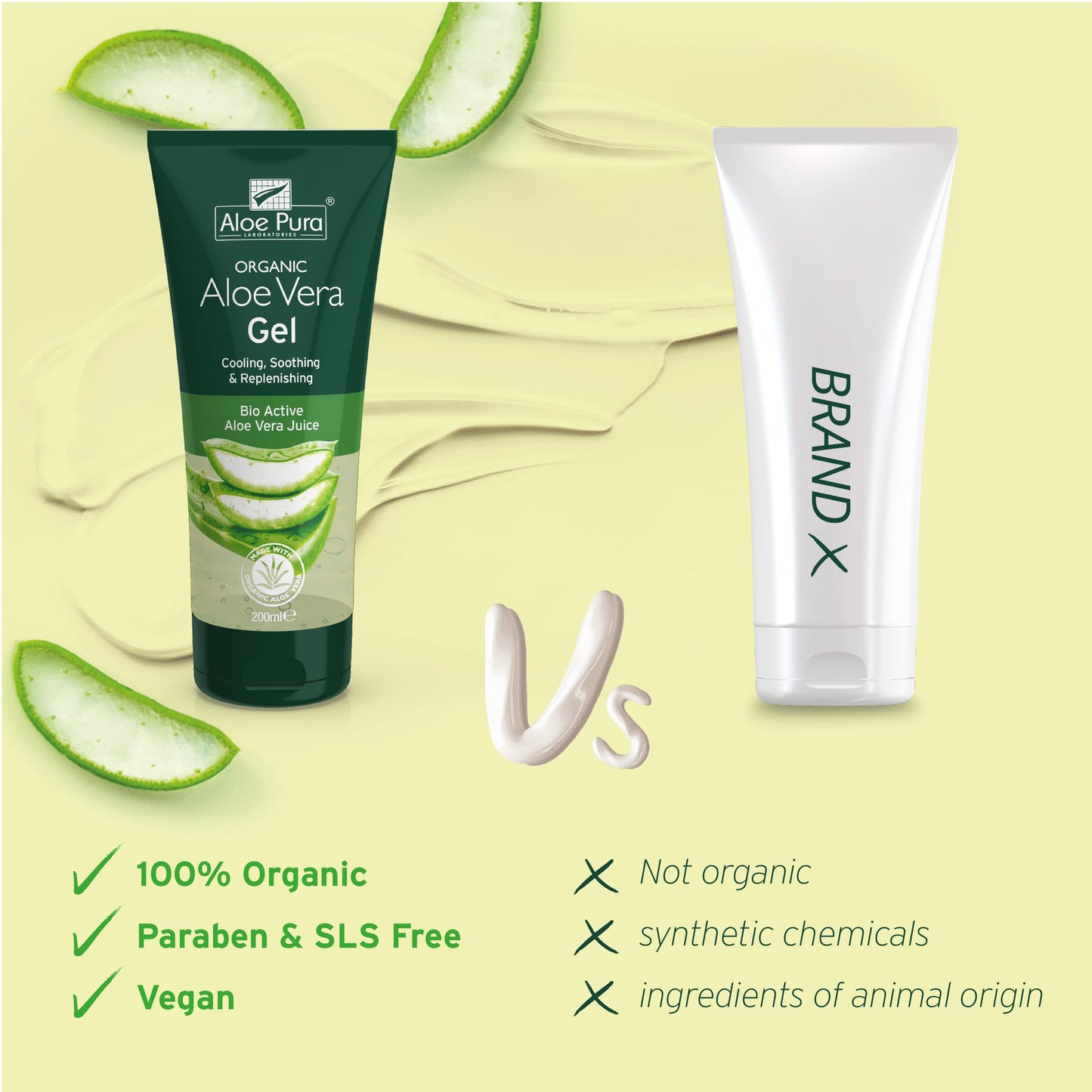 Aloe Pura Organic Aloe Vera Skin Gel 6.8 fl oz Beauty & Personal Care Aloe Pura