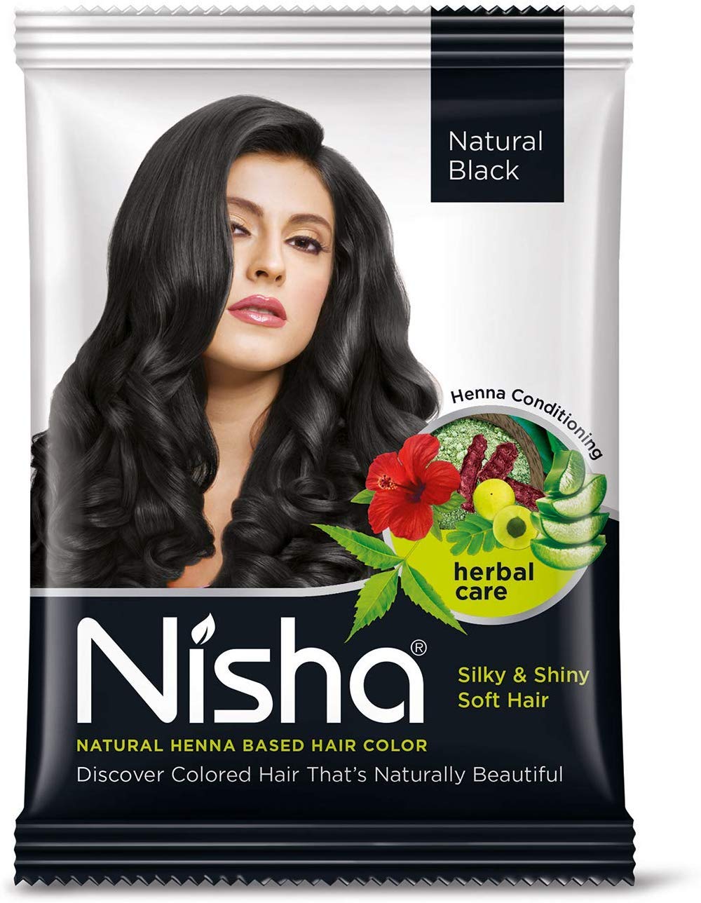 Nisha Henna Based Color Dye For Hair (0.3 Ounce (Pack of 6), Natural Black) Beauty & Personal Care Nisha