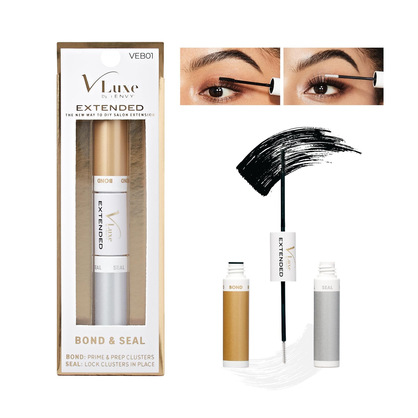 i•Envy DIY Eyelash Extension Bond & Seal Infused with Biotin & Vitamin E - Strong Gentle Comfortable Lash Adhesive for All Day Wear for Use Beauty & Personal Care i•ENVY