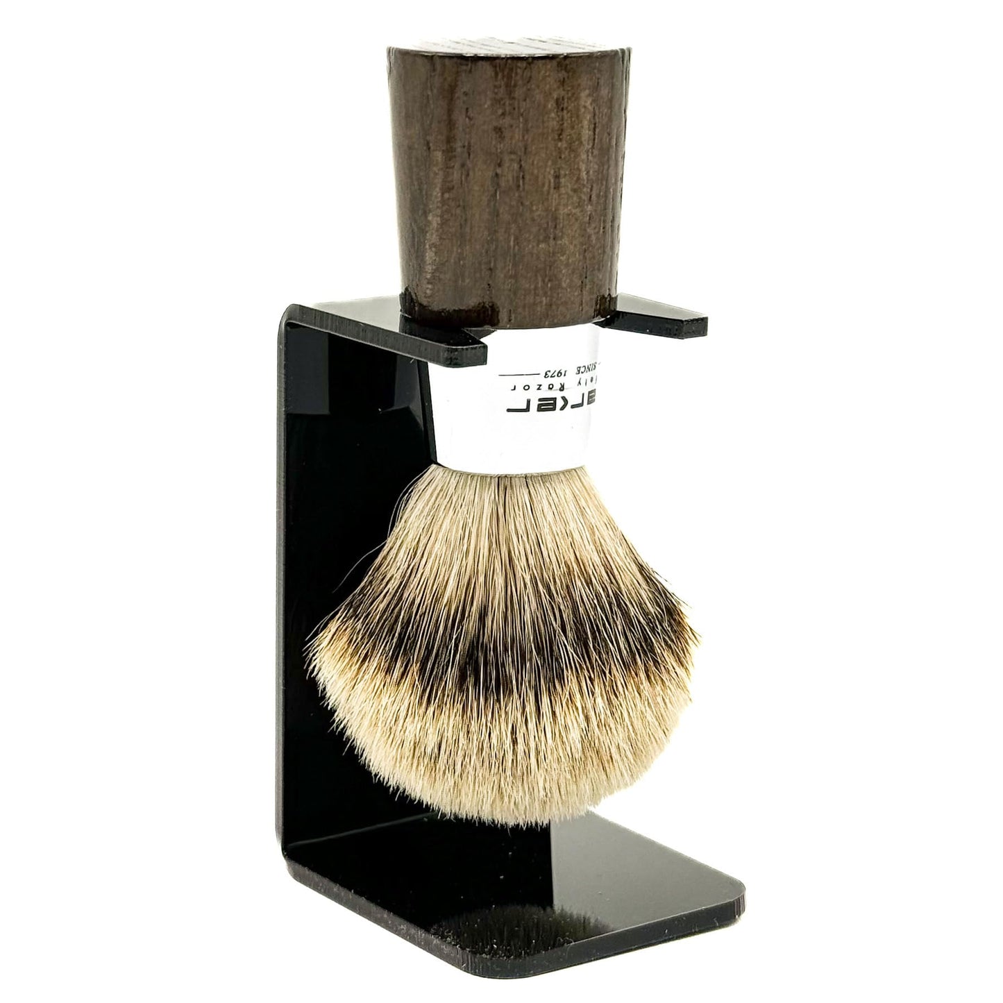 Parker Safety Razor Handmade Shaving Brush with 3-Band Silvertip Badger Bristles & Stand - Premium Walnut Wood & Chrome Handle - Luxury Wet Shave Tool Beauty and Personal Care Parker Safety Razor
