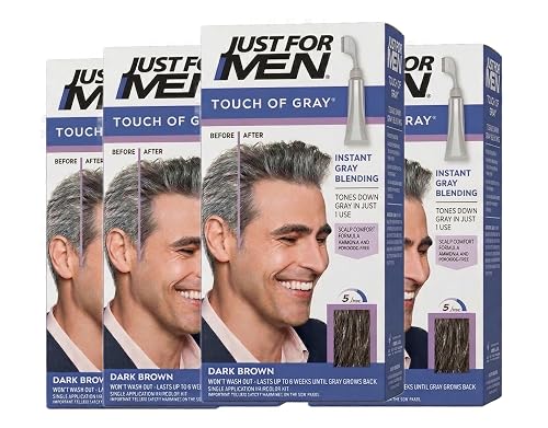 JUST FOR MEN Touch of Gray Hair Treatment T-45 Dark Brown, 1 Each (Pack of 4) Beauty & Personal Care Just for Men