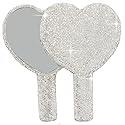 Bestbling Bling Rhinestone Heart Handheld Mirror - Portable & Dazzling Makeup Mirror for On-The-Go Touch-ups (Plastic White) Beauty & Personal Care Bestbling