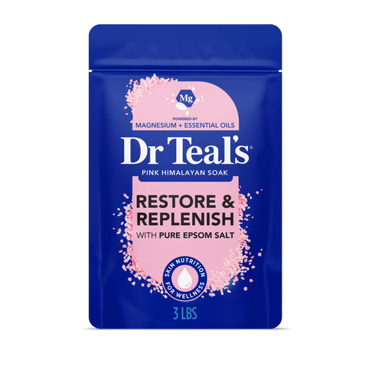 Dr Teal's Epsom Salt Magnesium Soak, Restore & Replenish with Pink Himalayan Salt, 3 lbs Beauty and Personal Care Dr Teal's