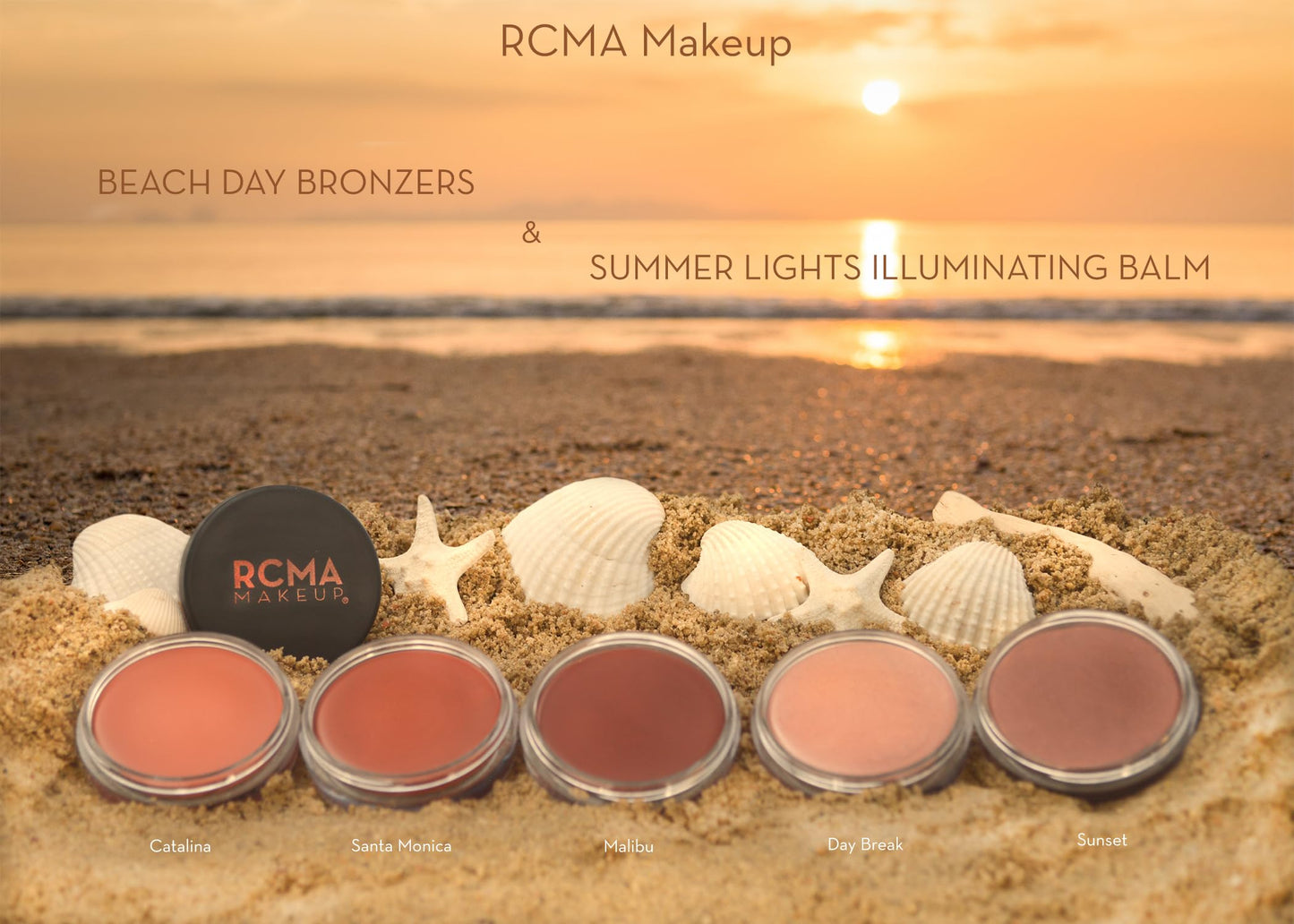 RCMA Beach Day Bronzers | Cream to Powder | Sunny Appearance | Ultra Smooth Texture | Catalina .42oz Beauty & Personal Care RCMA